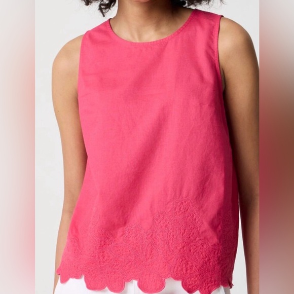 NWT JCrew Factory Embroidered-trim shell - Picture 3 of 8